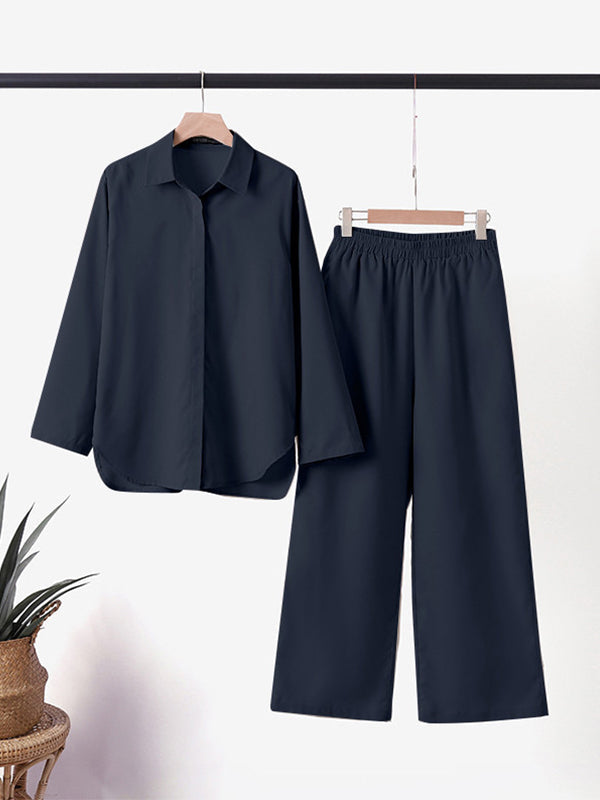 Completo Donna Livia – Camicia e Pantaloni in Cotone e Lino, Fresco e Comodo