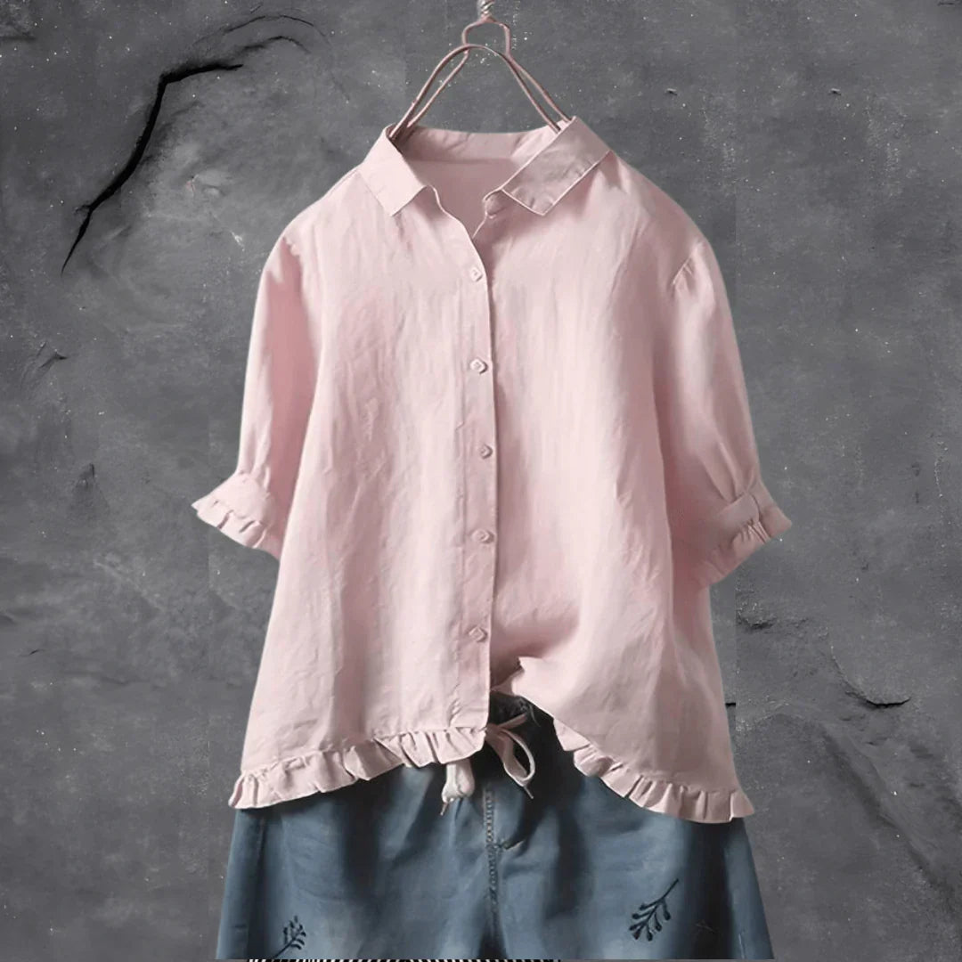 Camicia Elisa in Cotone Mezza Manica
