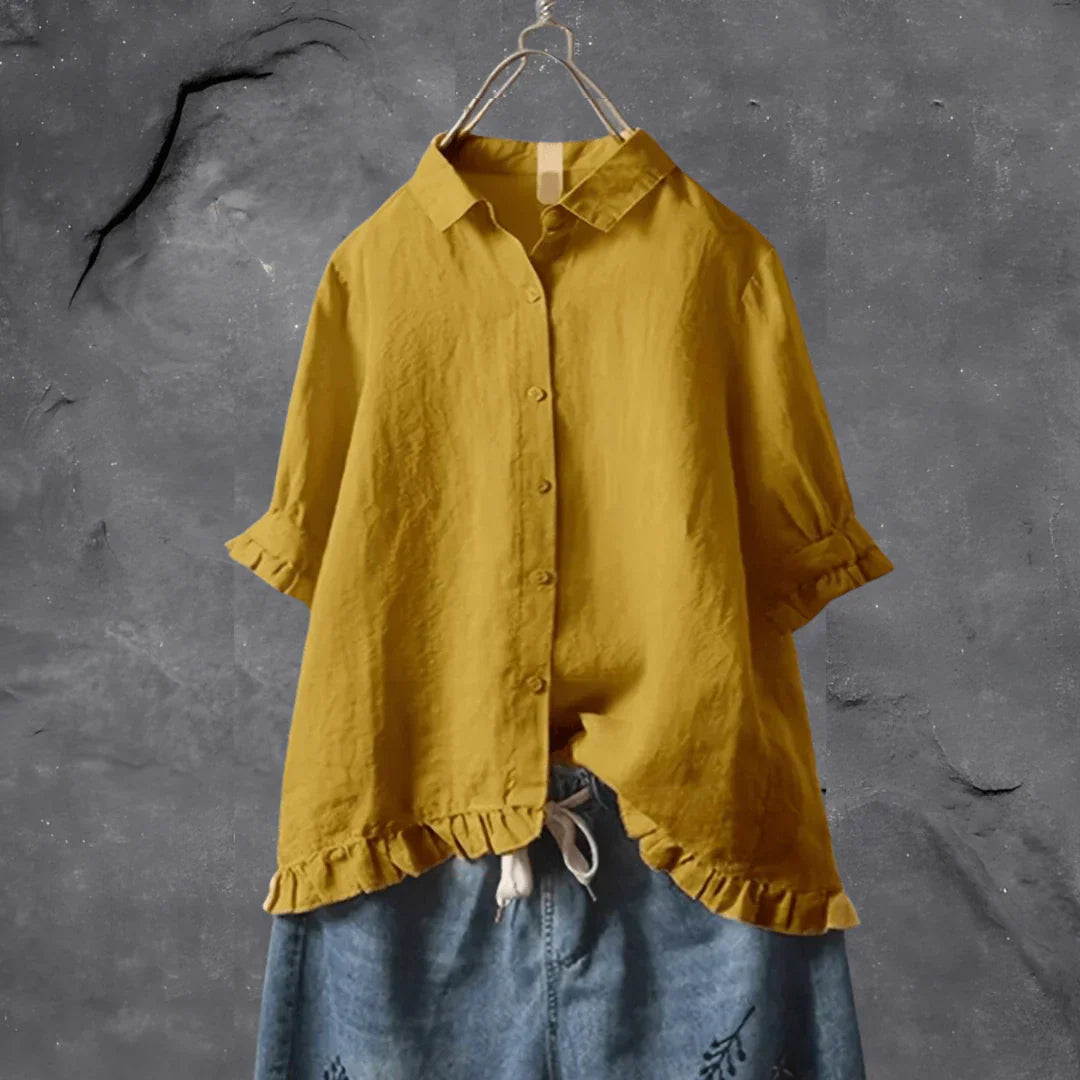 Camicia Elisa in Cotone Mezza Manica