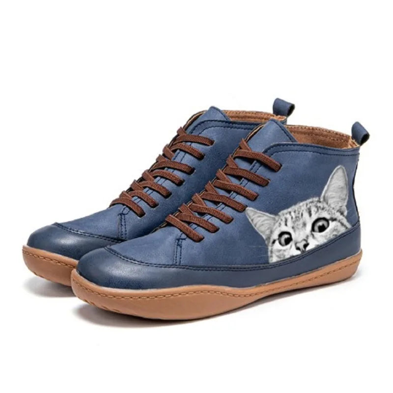 Falorini™ | Stivaletti in pelle per amanti dei gatti