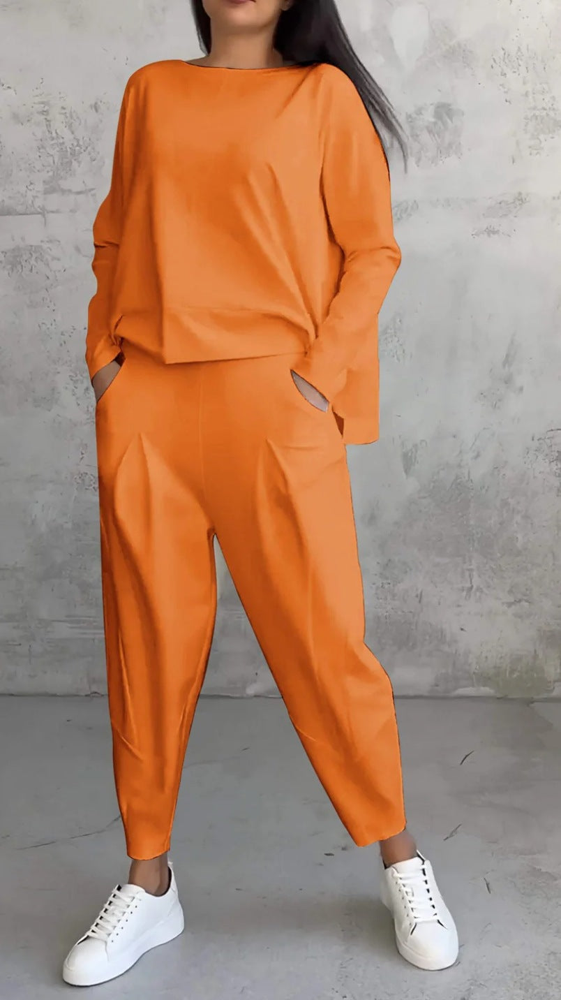 Completo Donna Elegante Casual con Blusa e Pantaloni Comodi – Aurora