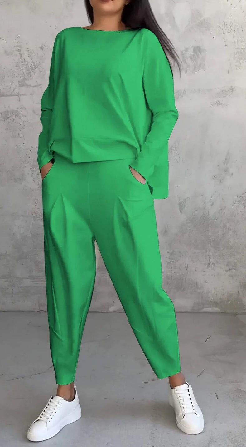 Completo Donna Elegante Casual con Blusa e Pantaloni Comodi – Aurora