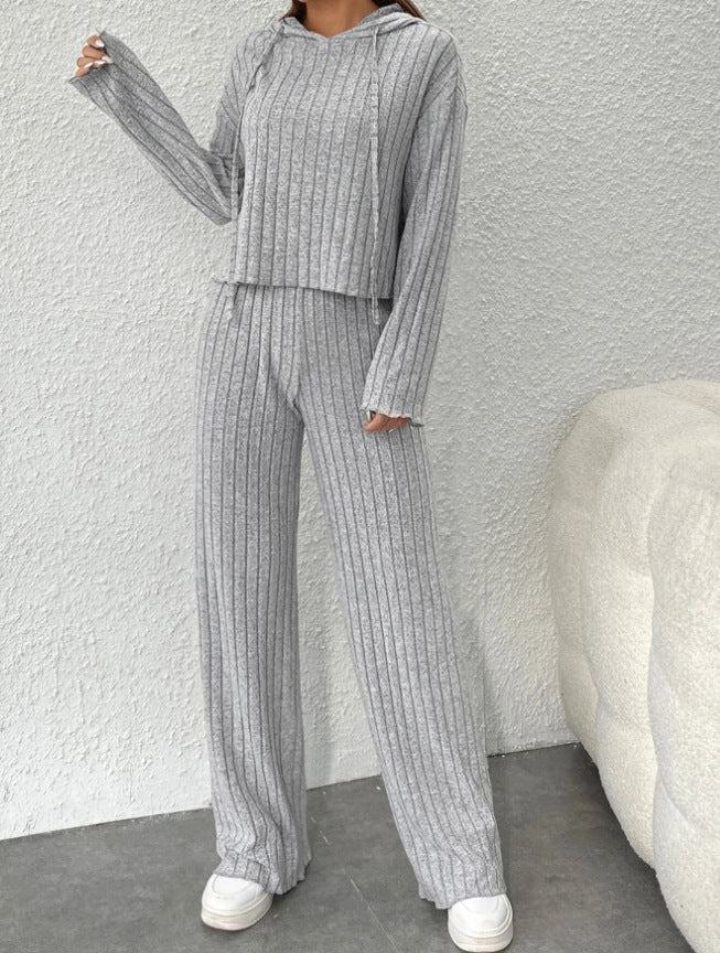 Completo Donna in Maglia con Blusa e Pantaloni Larghi – Emma
