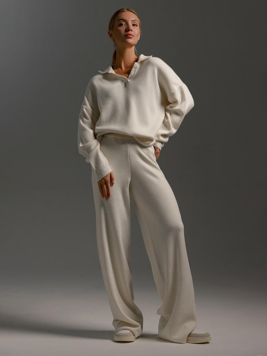 Completo Donna in Maglia con Colletto – Eleganza Minimal e Comfort Premium – Laura