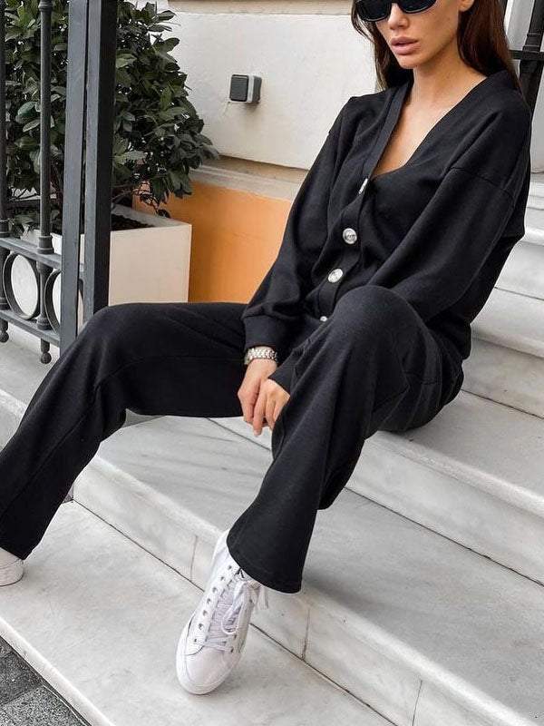 Completo Donna in Maglia con Cardigan e Pantaloni – Eleganza Morbida e Comfort Assoluto – Giulia