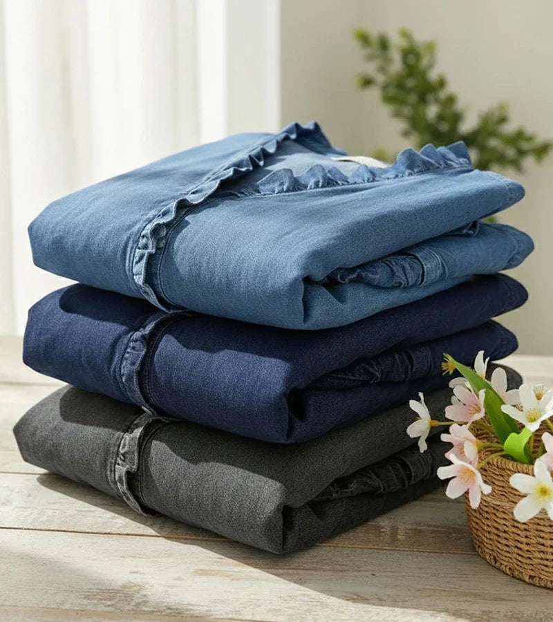 Adele | Blusa con scollo a V e volant