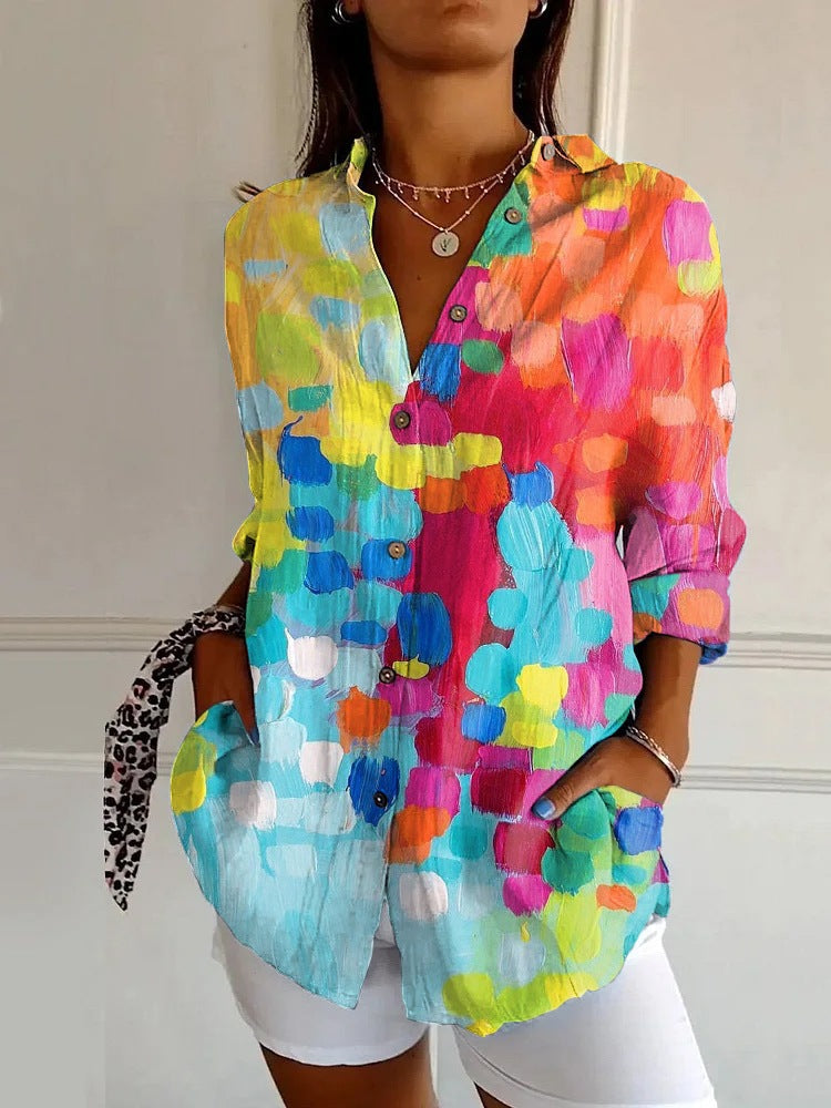 Camicia Luna con Stampa Radiante