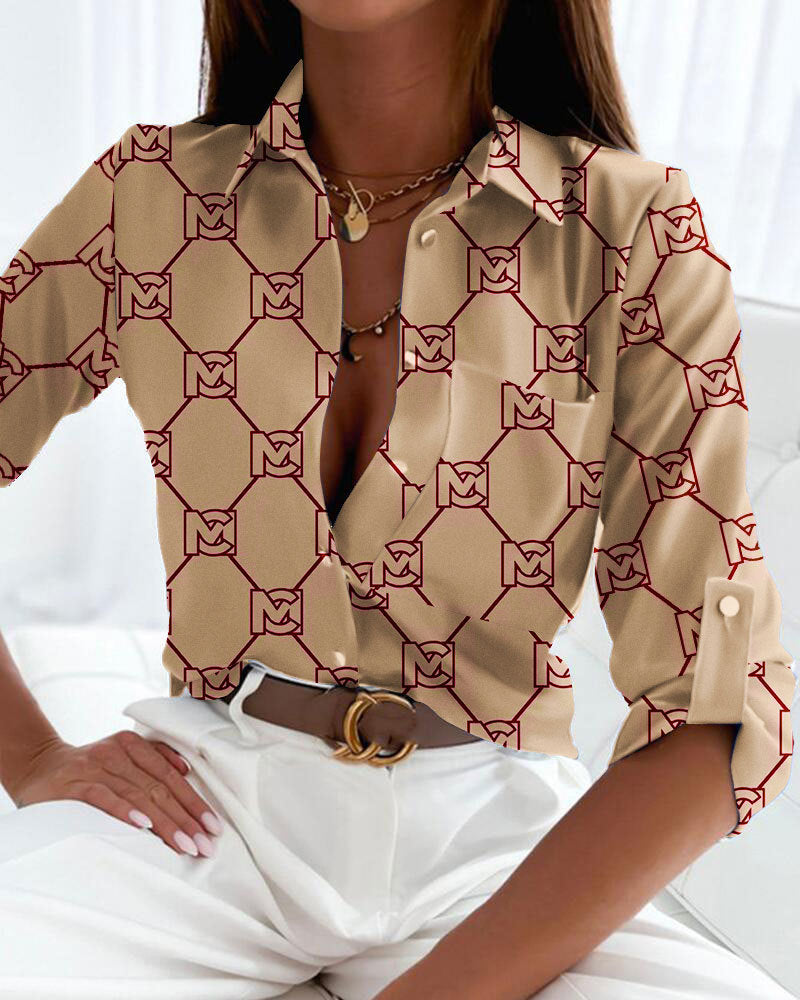 Aurora – Camicia Elegante Donna con Stampa Raffinata e Comfort Leggero