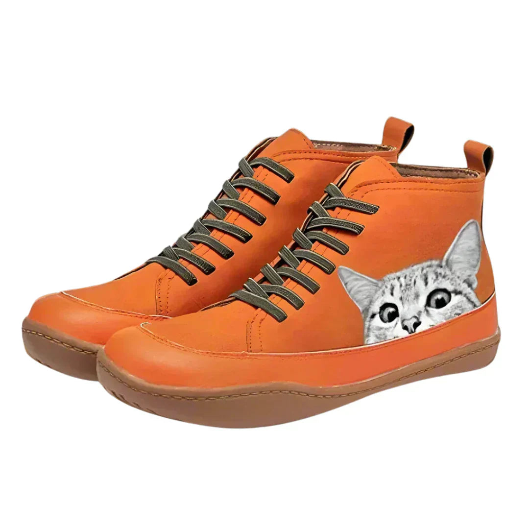 Falorini™ | Stivaletti in pelle per amanti dei gatti