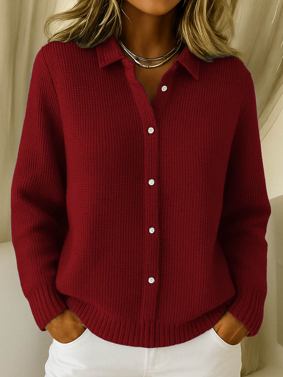Grazia™ | Cardigan Classico in Maglia con Bottoni