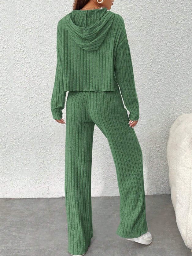 Completo Donna in Maglia con Blusa e Pantaloni Larghi – Emma