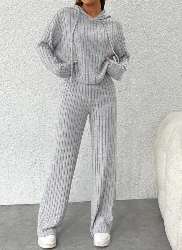 Completo Donna in Maglia con Blusa e Pantaloni Larghi – Emma