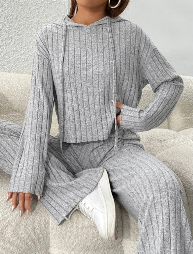 Completo Donna in Maglia con Blusa e Pantaloni Larghi – Emma