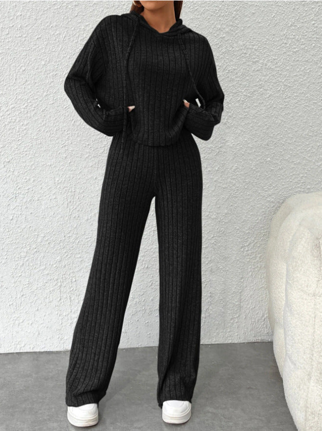 Completo Donna in Maglia con Blusa e Pantaloni Larghi – Emma