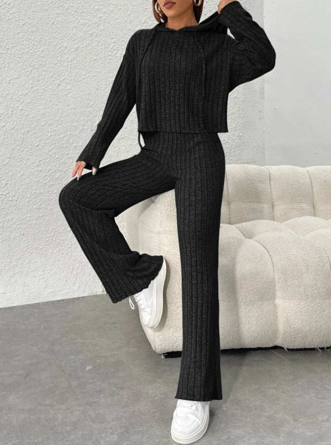 Completo Donna in Maglia con Blusa e Pantaloni Larghi – Emma