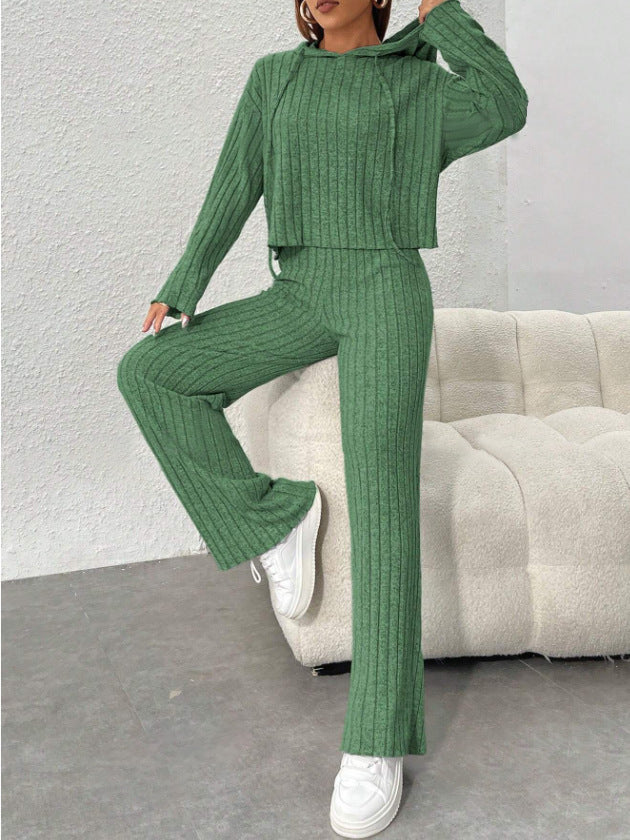 Completo Donna in Maglia con Blusa e Pantaloni Larghi – Emma