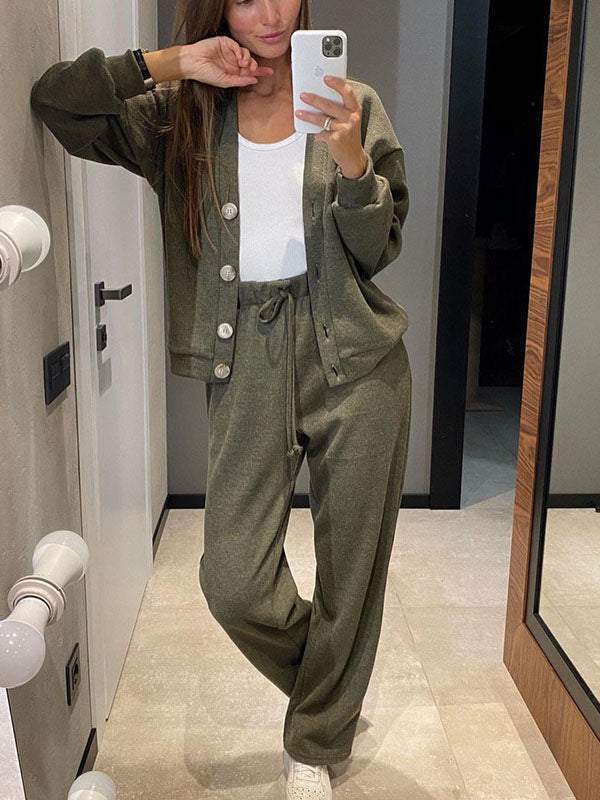 Completo Donna in Maglia con Cardigan e Pantaloni – Eleganza Morbida e Comfort Assoluto – Giulia