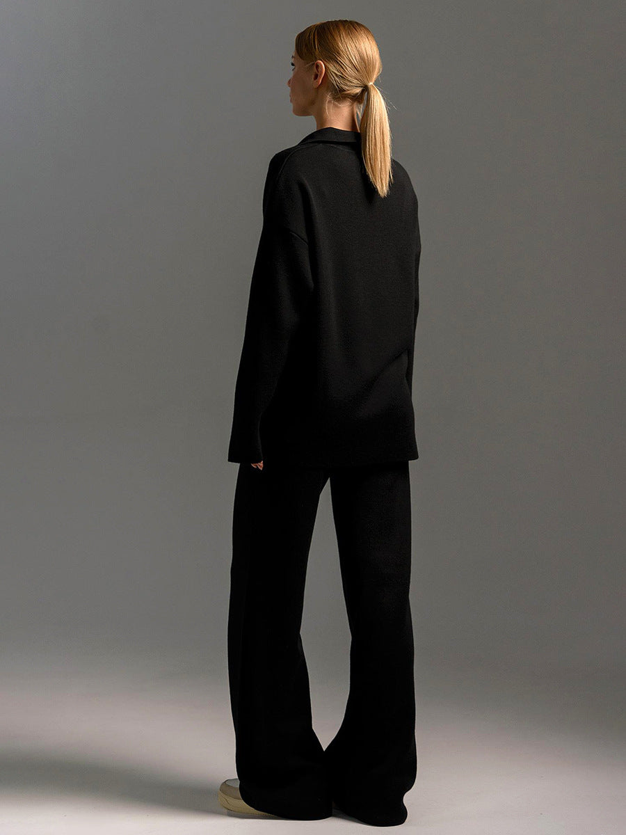 Completo Donna in Maglia con Colletto – Eleganza Minimal e Comfort Premium – Laura