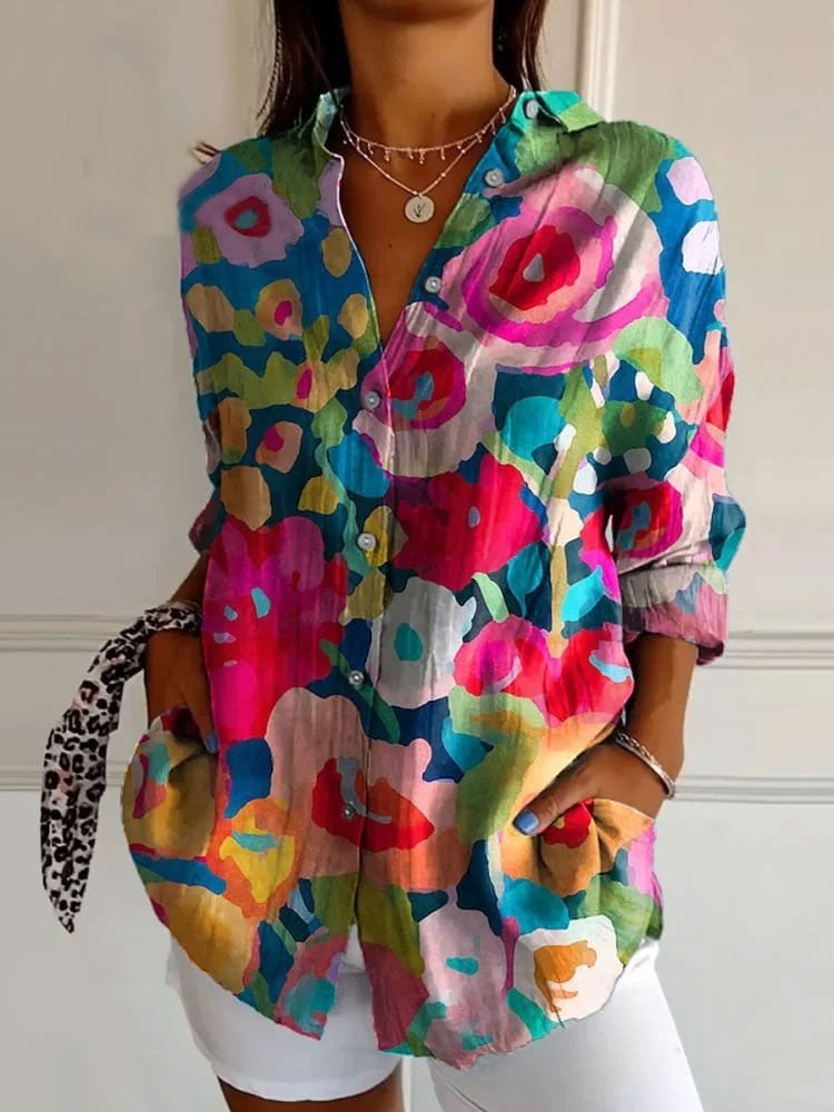 Camicia Luna con Stampa Radiante