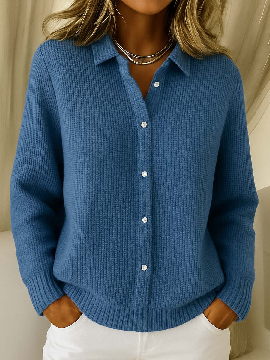Grazia™ | Cardigan Classico in Maglia con Bottoni