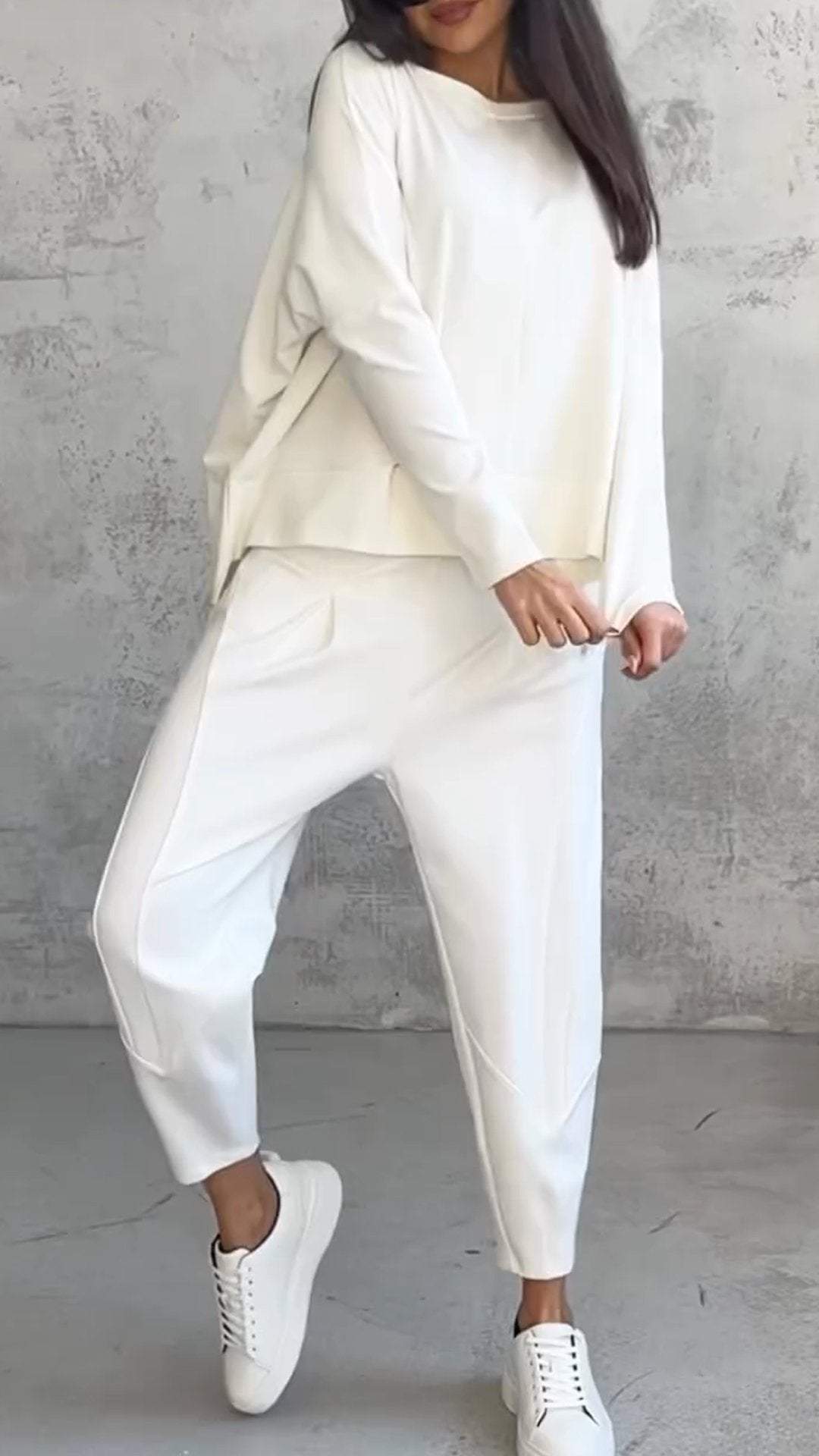 Completo Donna Elegante Casual con Blusa e Pantaloni Comodi – Aurora