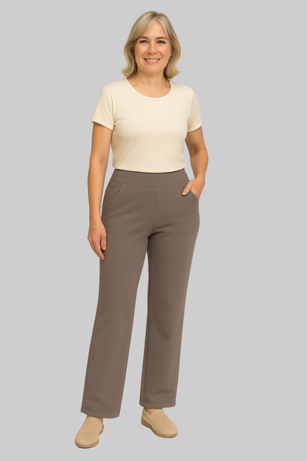 Elena – Pantaloni Comfort in Tessuto Stretch